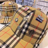Vintage Check Baseball Cap
