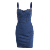 Summer Women's Fashion Sexy Denim Slip Dress Dress for Women