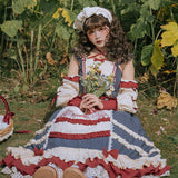 Gothic Lolita Harajuku Style Clothing Pastoral Style Lolita Dress JSK Open Front Waist Long Daily Light Lolita Dress