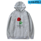 Black Rose Hoodie Payton Moormeier Printed Series Men's and Women's Hooded Sweater Autumn and Winter