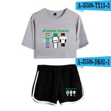 Dreamwastaken Men's Novelty Hoodies Dream Merch Shirt Printed Sexy Navel Exposed T-shirt Shorts Set