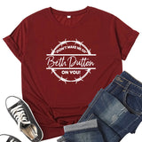 Beth Dutton Outfits Printed T-shirt Loose Casual Fashion