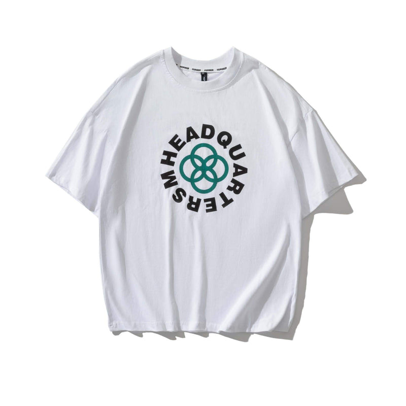 Men T Shirt Summer Casual Tops Men's Clothes Summer Wear Vintage Men's Shorts Casual Drop-Shoulder Printed T-shirt Trendy Men