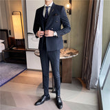 Double Brewed Seersucker Suit Men's Suit Slim Striped Casual Formal Wear