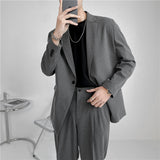 Seersucker Suit Men's Design Jacket Casual Striped Business Formal Wear