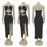 Bella Hadid Dress Fashion Sexy Bandeau Navel Drawstring Dress