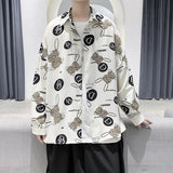 Men's Shirts Loose Printed Long Sleeve Shirt