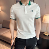 Men Short Sleeve T-Shirt Embroidery Top T-shirt
