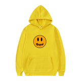 Smiley Face Hoodie Smiley Cartoon Printed Hoodie Men's Coat