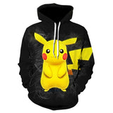 Men and Women Pokemon Pikachu Coat Autumn Couple Anime Sweater 3D Printing