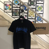 Thrasher T Shirt Thrasher Blue Ghost Flame Loose Short Sleeve Fall Winter Couples
