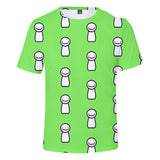 Dreamwastaken Novelty Hoodies Dream Merch Shirt 3D Short Sleeve T-shirt Casual Loose