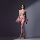 Emily Ratajkowski Dress Sexy Feather Hip Ball Stitching Dress