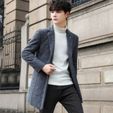 Men's Autumn Winter Coat Lapel Lamb Wool Coat