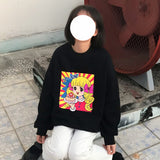 Gothic Lolita Harajuku Style Clothing Cake Girl round Neck Long Sleeve Printed Fleece Hoodie