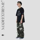 Blackair T Shirt Letter Print Short-Sleeve Men's Loose round Neck Cotton T-shirt