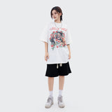 After Prom Shirt Spring/Summer American Style Trend Rose Portrait Printing Women's Short-Sleeved T-shirt