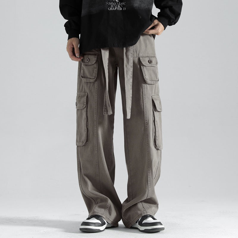 Men Cargo Pants Workwear Pants Men's Spring and Autumn Trendy Trousers