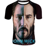 John Wick Keanu T Shirt John Wick3 3D Printed Short Sleeve