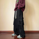 Men Cargo Pants Red Overalls Men's Spring and Autumn