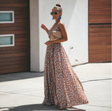 Beth Dutton Bohemian Dress Summer Spring Midi Dresses Summer Rayon Dress V-neck Printed Lace-up Beach Maxi Dress