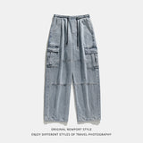 Men Cargo Pants Men's Pocket Jeans Spring Trousers