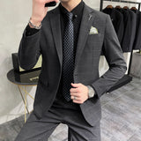 Seersucker Suit Striped Two-Piece Suit Dress