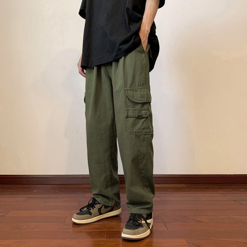 Men Cargo Pants Overalls Men's Summer Straight Pants