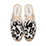 Cow Print Hey Dude Shoes Cows Pattern Slippers Straw Fisherman Shoes Breathable Beach Canvas Sewing Shoes