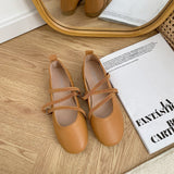 Nude Block Heel Sandals Ballet Shoes