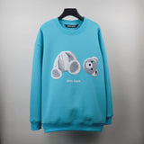 Palm Angels Autumn and Winter Broken Bear round Neck Loose Palm Angel Sweater Men and Women