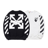 Off White Sweatshirts Long Sleeve round Neck Sweater for Men and Women