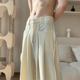Men Suit Pants High Waist Drooping Spring and Autumn Casual Trousers