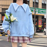 Gothic Lolita Harajuku Style Clothing Autumn Sailor Collar Bowknot Rabbit Ears Loose Sweater