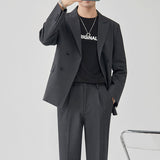 Double Brewed Seersucker Suit Autumn and Winter Suit Slim Fit Casual