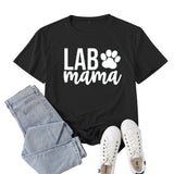 Boy Mama T Shirts Lab Mama Letter Print Short-Sleeve T-shirt