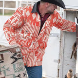 John Dutton Jacket Casual Men's Coat Vintage Printed Jacket Woolen Coat
