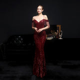 Sequin Evening Dress Sequined Fishtail Formal Dress
