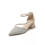 Nude Wide Fit Block Heels Chunky Heel Pumps