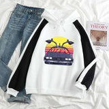 Back to the Future Costume Winter Color Block Hoodie for Women