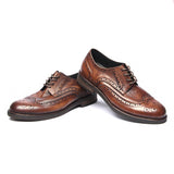 Indo Western Shoes Brogue Men's Shoes Top Layer Cowhide British Men's Shoes Hand Washed Distressed Series
