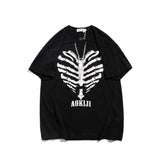 Men's T Shirt Summer Casual Tops Printed Short Sleeve T-shirt Men's Necklace Decorative Half Sleeve High Street Fashionable Half Sleeve