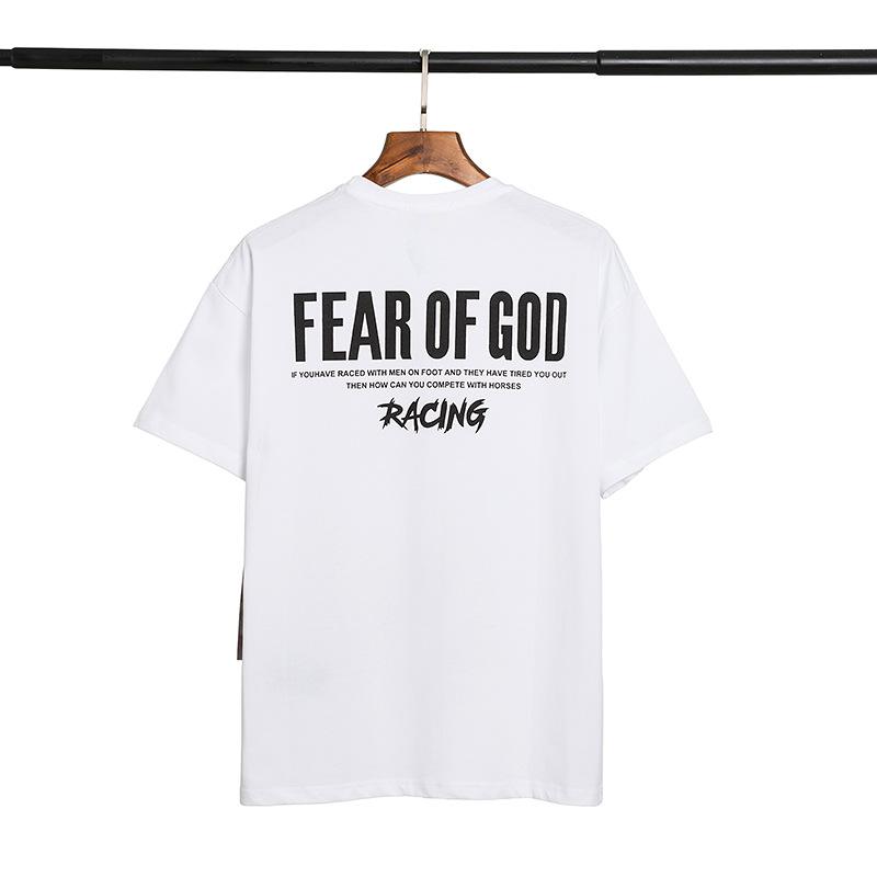 Fog Essentials Tshirts Fear Of God Rock Character Printed Fog Loose Male and Female Couple Short Sleeve T-shirt