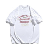 Men T Shirt Summer Casual Tops Letter Print Short-Sleeve T-shirt Men's round Neck Half Sleeve Street Fashion Loose Pullover