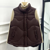 Women Winter Coats Puffer down Vest Autumn and Winter Vest Women's Lightweight Fashion Vest