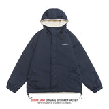 Men Coat Double-Sided Men's Winter Fleece Lined Padded Warm Keeping Outdoor Cotton Coat Casual Jacket