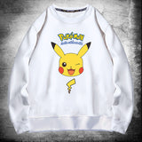 Men and Women Pokemon Pikachu Hoodie Pickup Its Crew Neck Pullover Sweatshirt