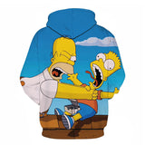 The Simpsons Hoodie 3D Digital Printing Men Hooded Long Sleeve Sweater