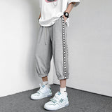 Men Trousers Gray Sweatpants Men Loose Tappered Straight Casual Spring and Autumn Pants