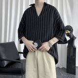 Men's Shirts Summer Men's Striped Shirt Shirt Large Size Men's Clothing